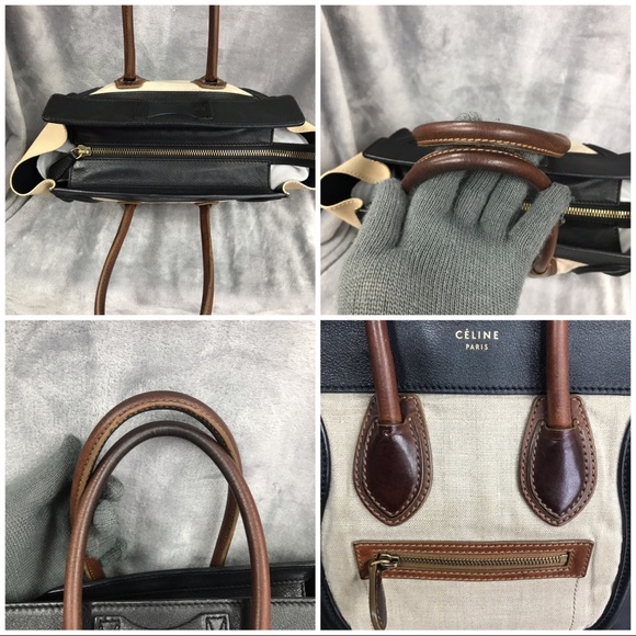 CELINE MICRO TOTE LUGGAGE TRICOLOR VGC FINAL SALE - Picture 8 of 8